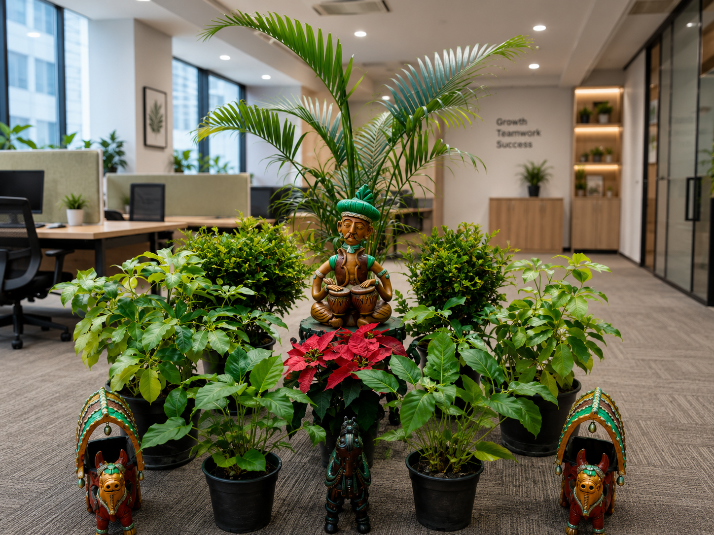 Corporate plant arrangement